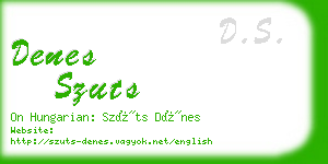 denes szuts business card